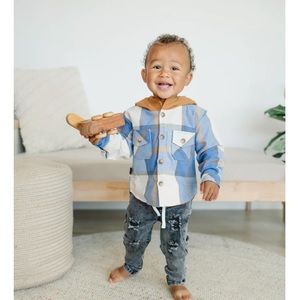 Olive + Scout Timber Jacket Blue & Timberland Canva Pants Bundle 6-12 M